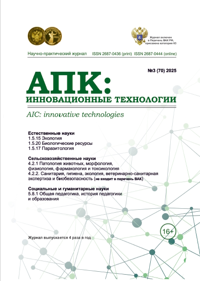 АПК: инновационные технологии ISBN ISSN 2687-0444
